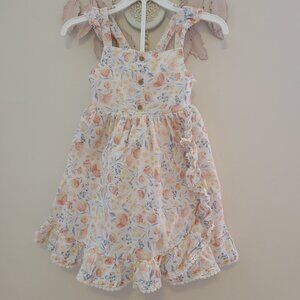 Tommy Bahama Girls Floral Pastel  Cotton Dress Size 4T Lined Easter Fairy